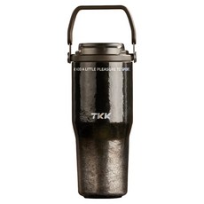 TKK 悅界雙飲口保溫拎拎杯 純鈦, 鈦黑影, 1個, 700ml