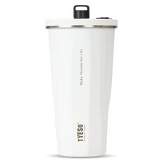 TYESO 泰碩 304不鏽鋼保溫隨行杯, 雪峰白, 1個, 470ml
