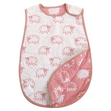 白牌 日式6層紗背心式防踢被, 粉色羊咩咩