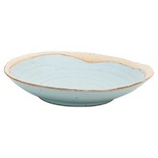 이도 도자기 소호 소휘 발 그릇 소 21cm, 하늘색 + 브라운, 1개