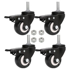 EMPIRE 低噪音聚氨酯腳輪 K BOLTIX60 M12 輪子 煞車, 4個