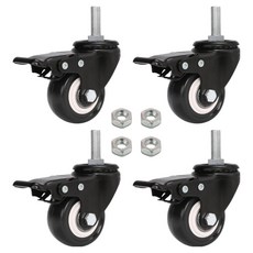 EMPIRE 低噪音聚氨酯腳輪 E BOLTIX40 M10 輪子 煞車, 4個