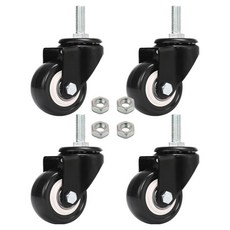 EMPIRE 低噪音聚氨酯腳輪 J BOLTIX60 M12 輪子 旋轉, 4個