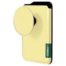 쏭스디자인 톡홀더 3카드팩 일체형 컬러라벨 뉴컷팅핏 맥세이프 카드지갑, 26 밀키 레몬, 1개