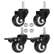 EMPIRE 低噪音聚氨酯腳輪 L BOLTIX60 M12 輪子 2種 x 2p 套組 MIX混合, 1套