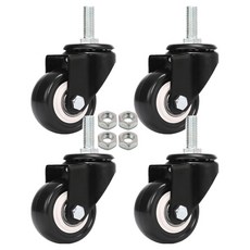 EMPIRE 低噪音聚氨酯腳輪 M BOLTIX70 M12 輪子 旋轉, 4個