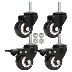 EMPIRE 低噪音聚氨酯腳輪 O BOLTIX70 M12 輪子 2種 x 2入 組 MIX混合, 1套