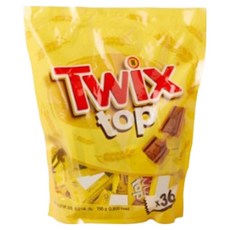 Twix 特趣 Top 巧克力棒袋裝 36入, 756g, 1個