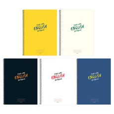 PINKFOOT 四線英文單環筆記本, 混合顏色, 5個