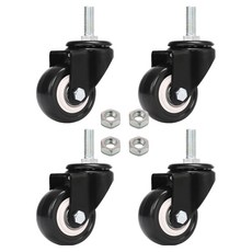 EMPIRE 低噪音聚氨酯腳輪 G BOLTIX50 M10 輪子 旋轉, 4個