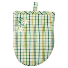 Modern House L 紗染格紋廚房手套, 1個, 黃色