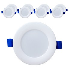 SPT 日常 LED 6W 崁燈 100mm 9入, 白色 + 自然白光