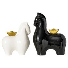 Souplace 話語造型情侶室內裝飾品2件組 S261-0009BW, 黑色, 白色