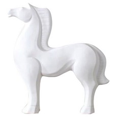 Souplace 極簡主義馬造型室內裝飾品 S261-0007WM, 白色