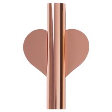 morningscent 납골당 꾸미기 봉안당 추모 메탈 양면테이프 벽 부착식 미니조화 꽃병 하트 2p, 로즈골드