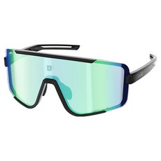 유락 호코 러닝 자전거 미러 변색 선글라스, Jet Black + Boost Blue, 1개