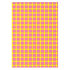 Iciel design 6孔補充內頁 Newtro格紋 檸檬粉 32p組, 4套