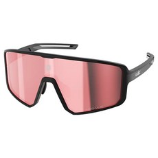 ULac Lufte 自行車跑步鏡面太陽眼鏡, 曜石黑/競賽紅 鏡面鏡片, 1個