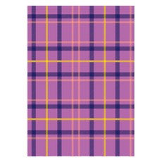 Iciel design 6孔補充內頁 新復古格紋 紫色 32p組, 4套