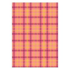 Iciel design 6孔補充內頁 Newtro格紋 橘色 32p組, 4套