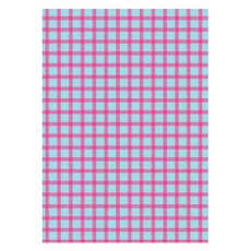 Iciel design 6孔補充內頁 Newtro格紋 PINKBLUE 32p 套組, 4套