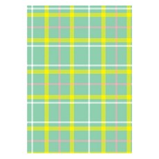 Iciel design 6孔補充內頁 Newtro格紋 薄荷綠 32p組, 4套