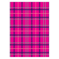 Iciel design 6孔補充內頁 Newtro格紋 櫻桃 32p組, 4套