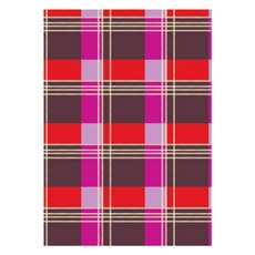 Iciel design 6孔補充內頁 新復古格紋 紅色 32p 組, 4套