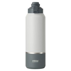 TYESO 泰碩 304不鏽鋼大容量保溫運動水壺, 拼色灰, 2000ml, 1個