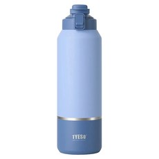TYESO 泰碩 304不鏽鋼大容量保溫運動水壺, 拼色藍, 2000ml, 1個