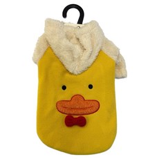 CoCo&Shasha 狗狗微笑鴨連帽T恤, 黃色, 1個