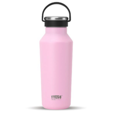 TYESO 泰碩 304不鏽鋼運動保溫瓶, 櫻花粉, 500ml, 1個
