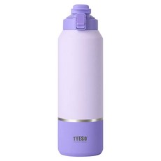 TYESO 泰碩 304不鏽鋼大容量保溫運動水壺, 拼色紫, 1500ml, 1個