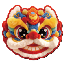 小麥購物 新款馬年防滑地墊 好運醒獅, 混和顏色, 1個