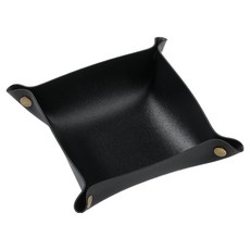 LAB&TOOLS 方形皮革託盤 大型, 黑色, 1個