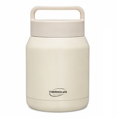 THERMOcafe 凱菲 不鏽鋼真空保溫罐 TCHF-650-BG, 雲朵米, 1個, 650ml