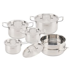 psyche 電磁爐不鏽鋼三層底鍋具6件組, 1套, 6種, 單一顏色