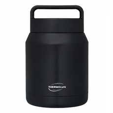 THERMOcafe 凱菲 不鏽鋼真空保溫罐 TCHF-650-BK, 墨夜黑, 1個, 650ml