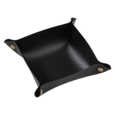 LAB&TOOLS 方形皮革託盤 中型, 黑色, 1個