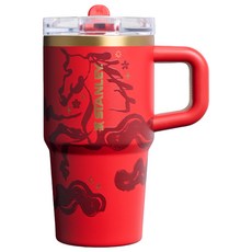 STANLEY 防漏吸管隨手杯, 赤駒紅, 1個, 590ml