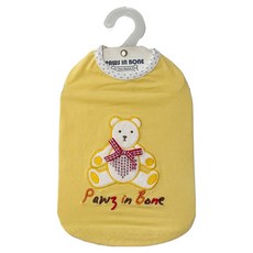 Pet Body Lab 狗狗小熊牛仔連身裙, 黃色, 1個