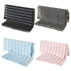 藍色貿易 高級沐浴巾4件組, 黑色, 黑色網眼, 粉紅色, 藍色, 1套