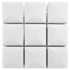 Anuro 3D方塊 高級高密度隔音吸音材 30 x 30 x 5 cm, 白色, 1個