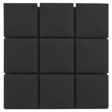 아느로 3D 큐브 고급 방음 흡음재 30 x 30 x 5 cm, 블랙, 1개