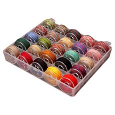 KHOOMIE 編織繩手鍊製作 尼龍材料 25色套組 0.8mm x 3m 5W0940, 混合色, 1套