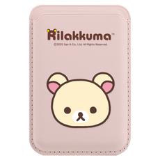 리락쿠마 페이스 맥세이프 가죽 카드 지갑, 코리락쿠마, 1개