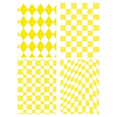 Iciel design 6孔補充內頁 棋盤格 4款套組 檸檬, 4套