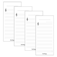 Iciel design 便條紙, 行板, 4個, 46張