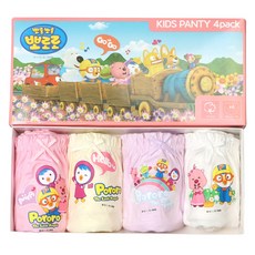 bluepine 兒童用Pororo純棉三角內褲4件組