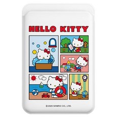 헬로키티 카툰 3장수납 맥세이프 카드슬롯 무광, 1개, 화이트